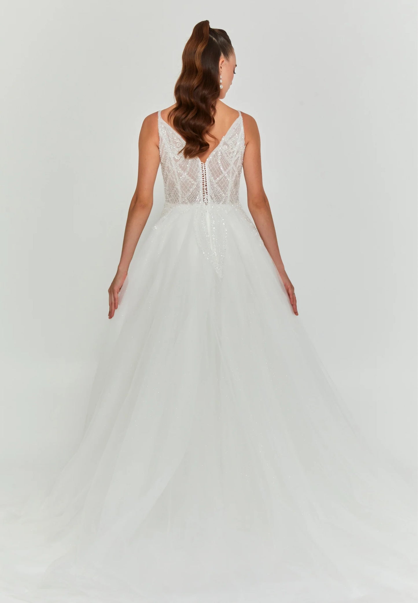 Sleeveless Maxi Tulle Regular Wedding Dress Unit Price: €290