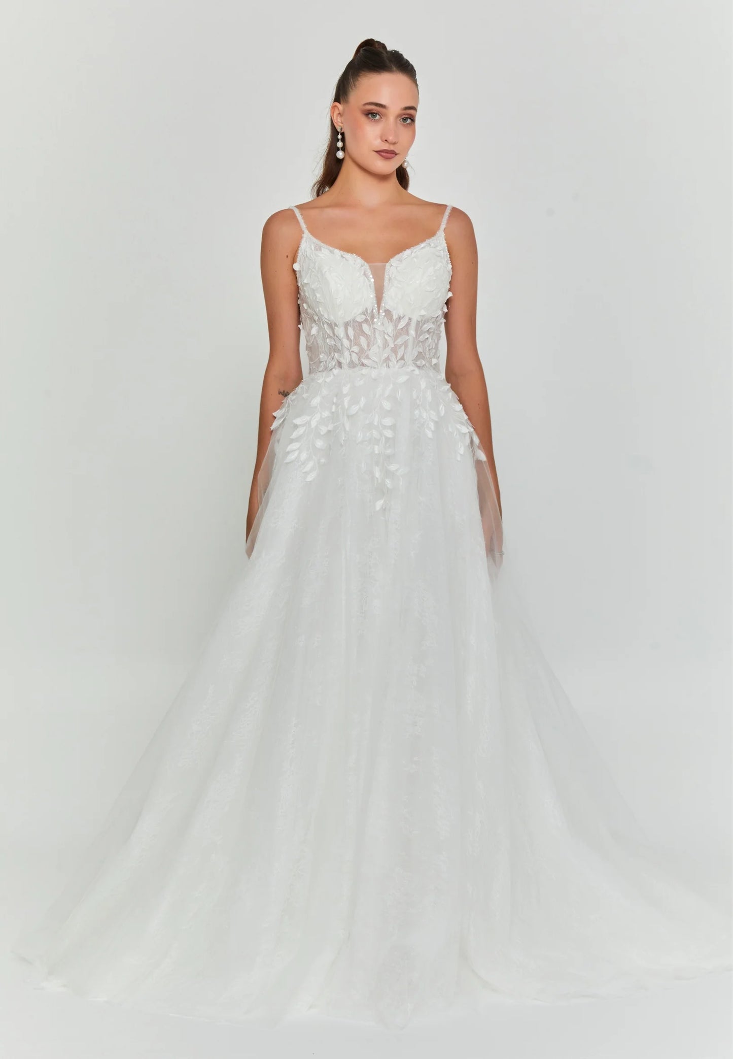 Sleeveless Maxi Tulle Regular Wedding Dress Unit Price: €290