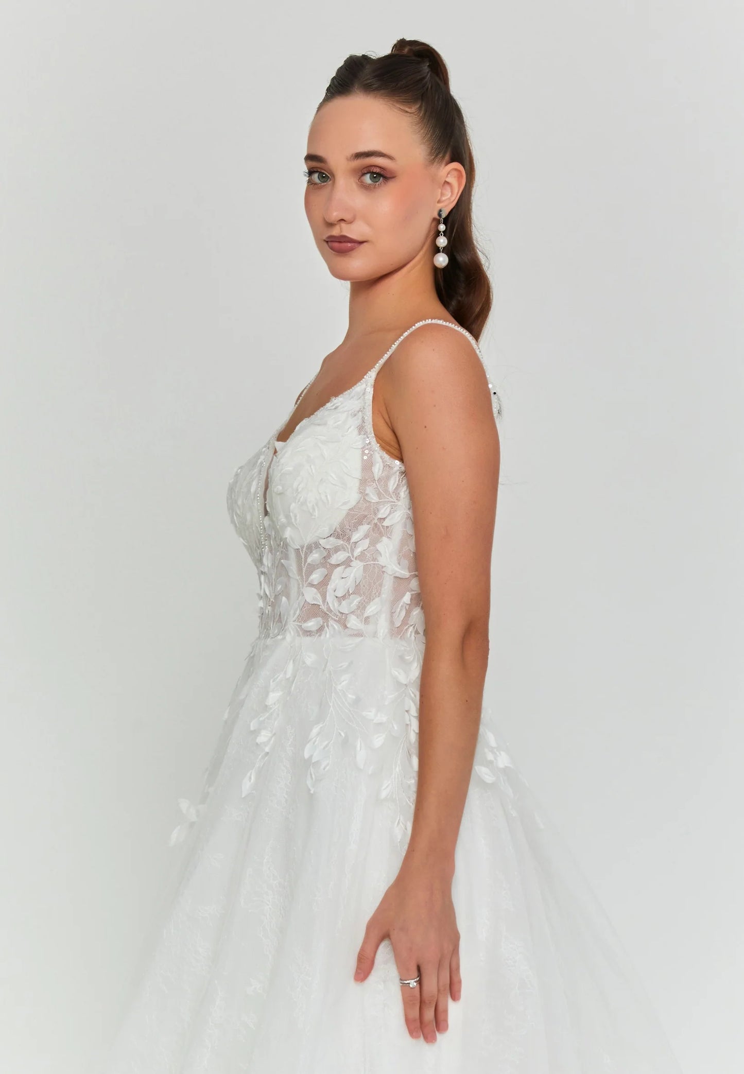 Sleeveless Maxi Tulle Regular Wedding Dress Unit Price: €290