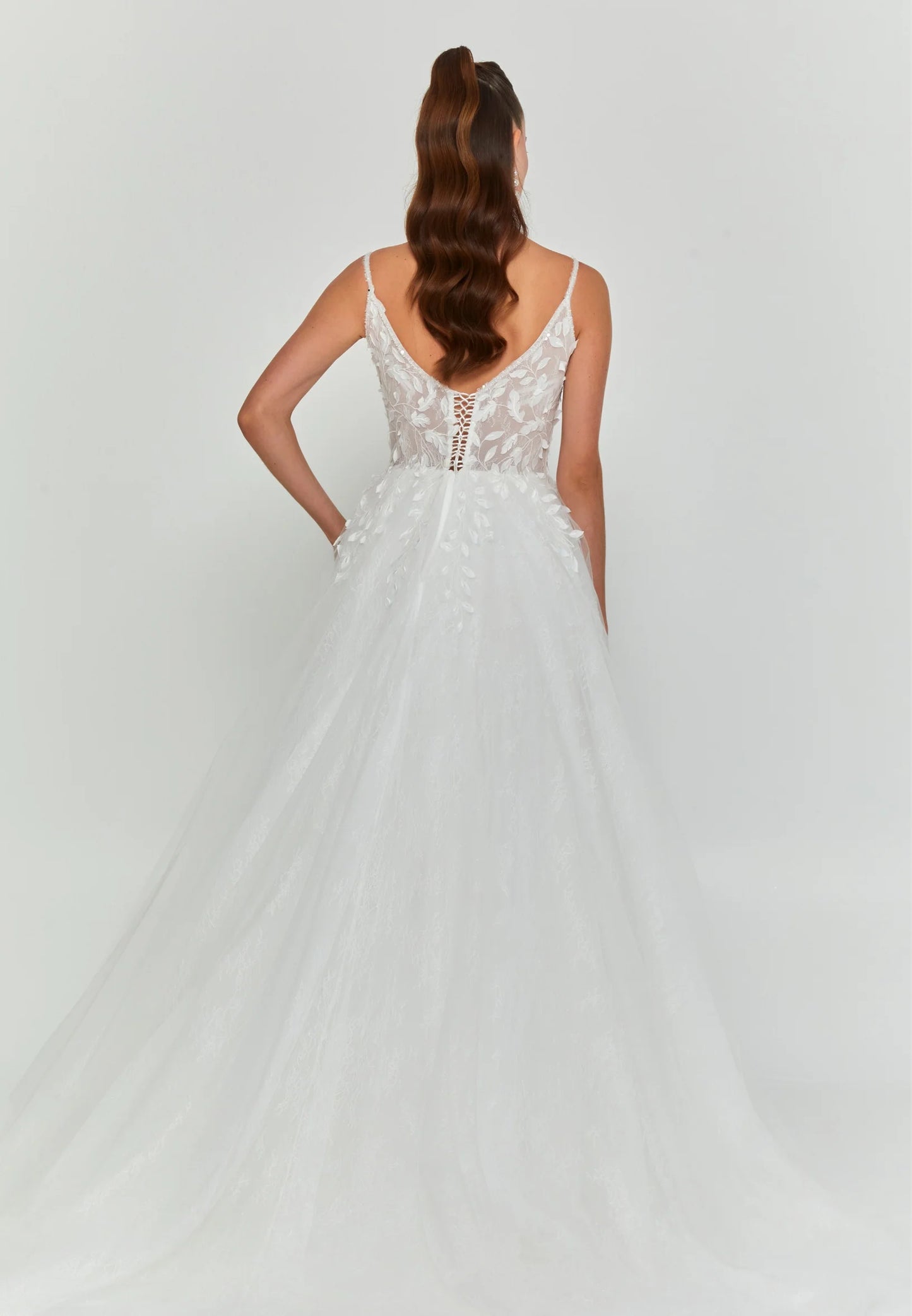 Sleeveless Maxi Tulle Regular Wedding Dress Unit Price: €290