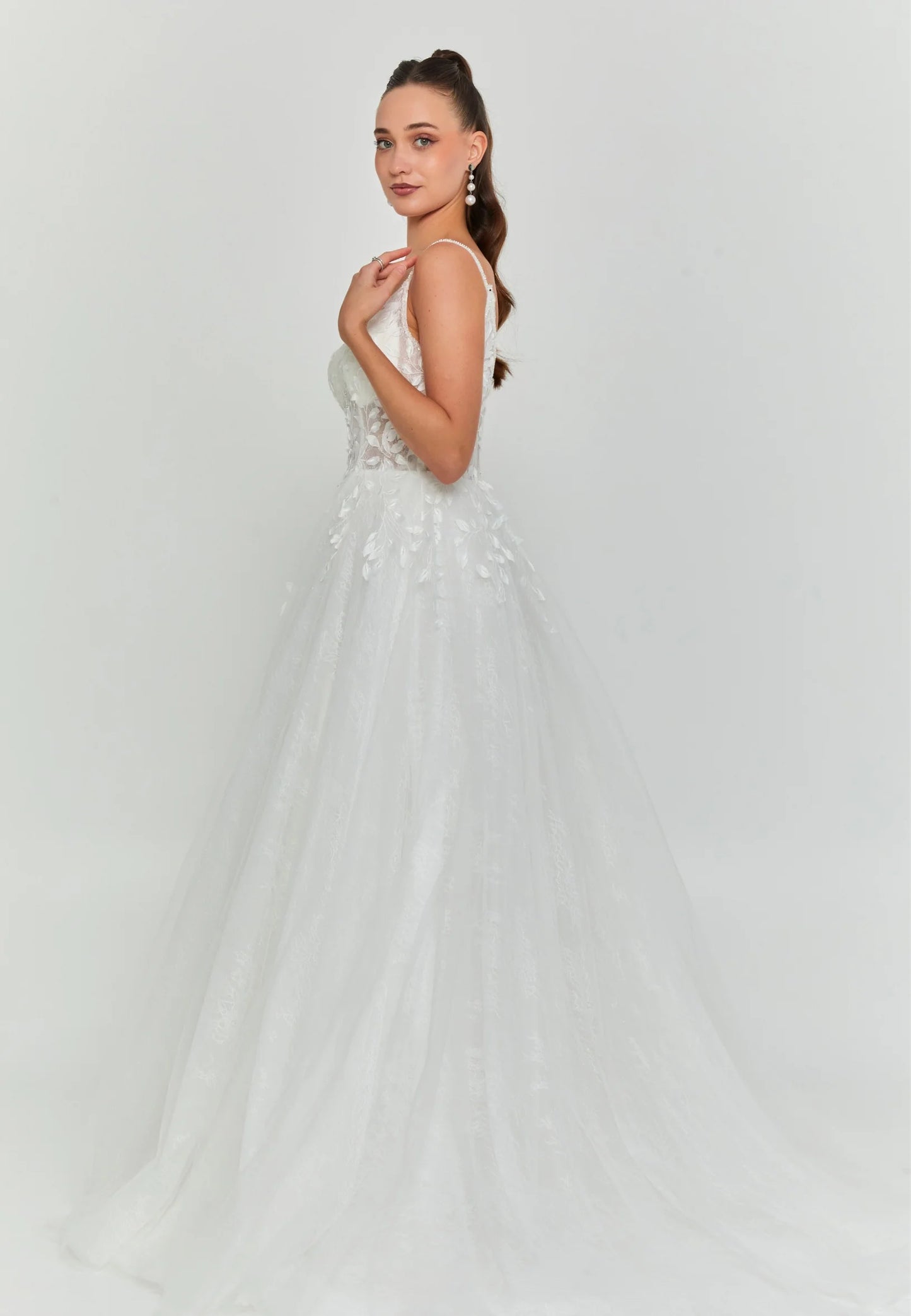 Sleeveless Maxi Tulle Regular Wedding Dress Unit Price: €290