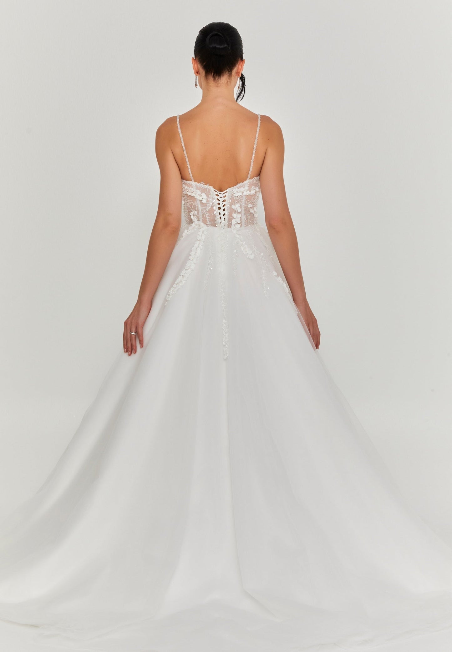 Sleeveless Maxi Tulle Regular Wedding Dress Unit Price: €335