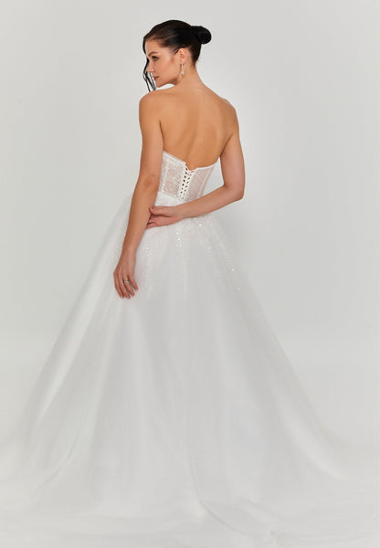 Strapless Maxi Tulle Regular Wedding Dress Unit Price: €335