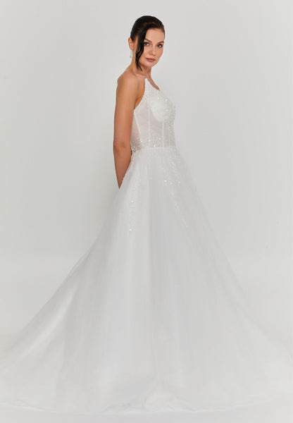 Strapless Maxi Tulle Regular Wedding Dress Unit Price: €335