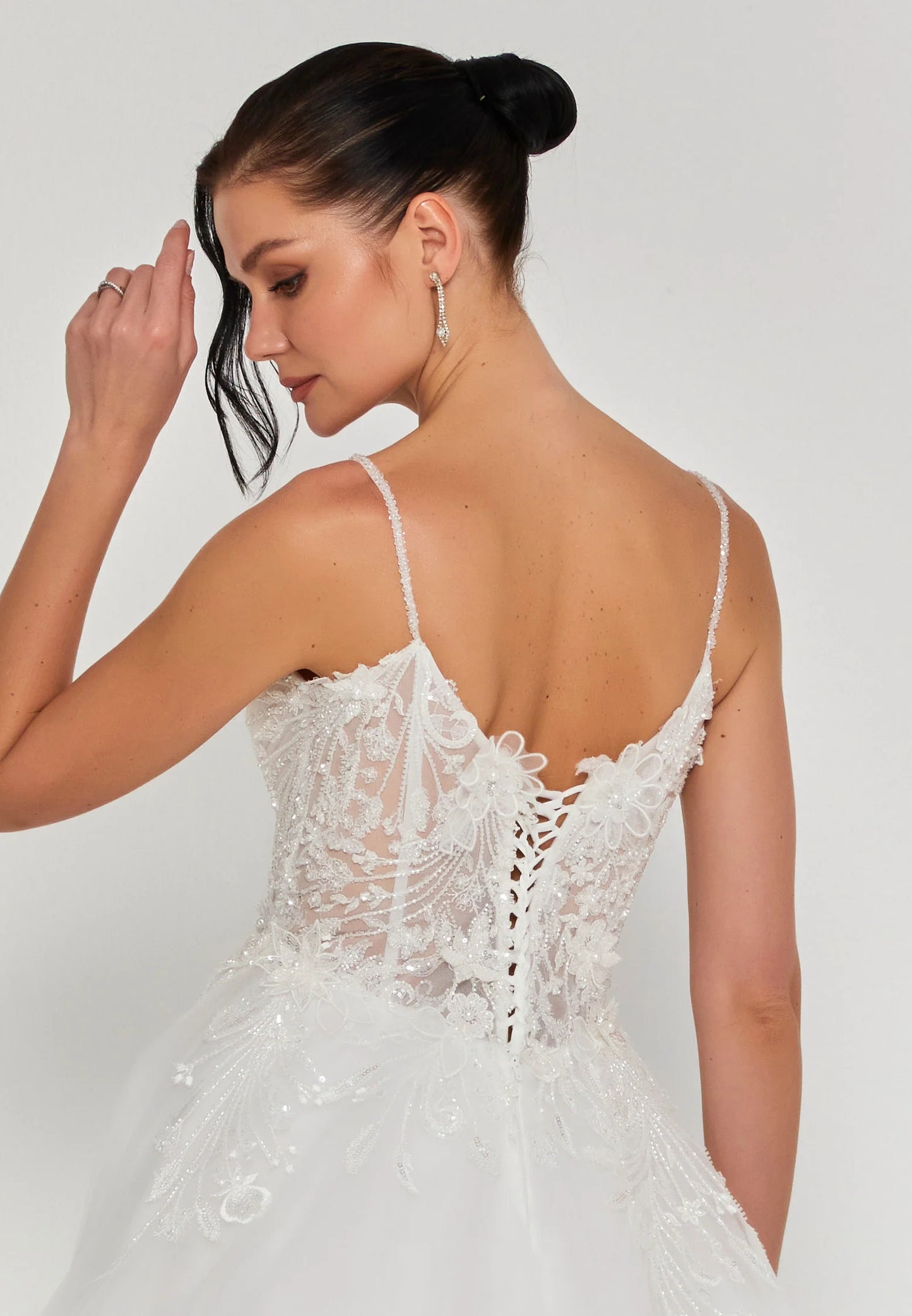 Sleeveless Maxi Tulle Regular Wedding Dress Unit Price: €340