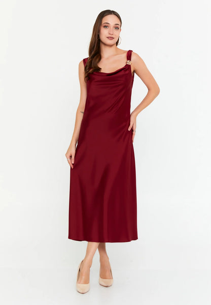 Sleeveless Midi Satin Column Regular Casual Dress Unit Price: €43