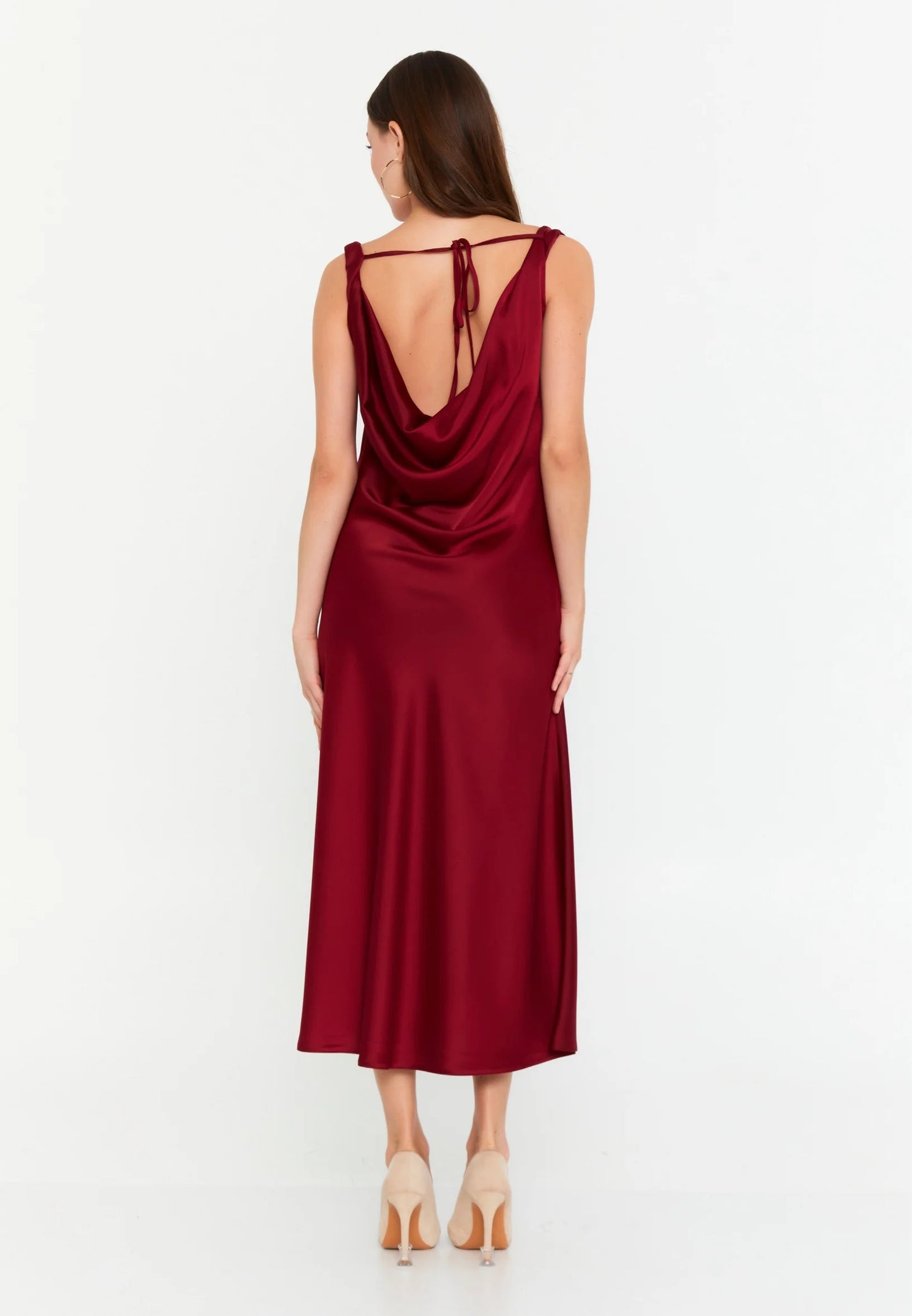 Sleeveless Midi Satin Column Regular Casual Dress Unit Price: €43