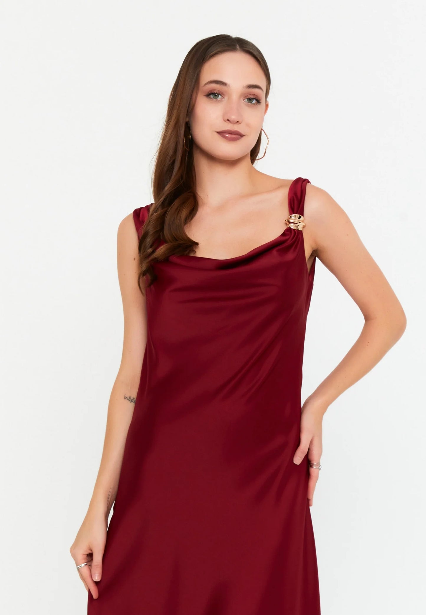 Sleeveless Midi Satin Column Regular Casual Dress Unit Price: €43
