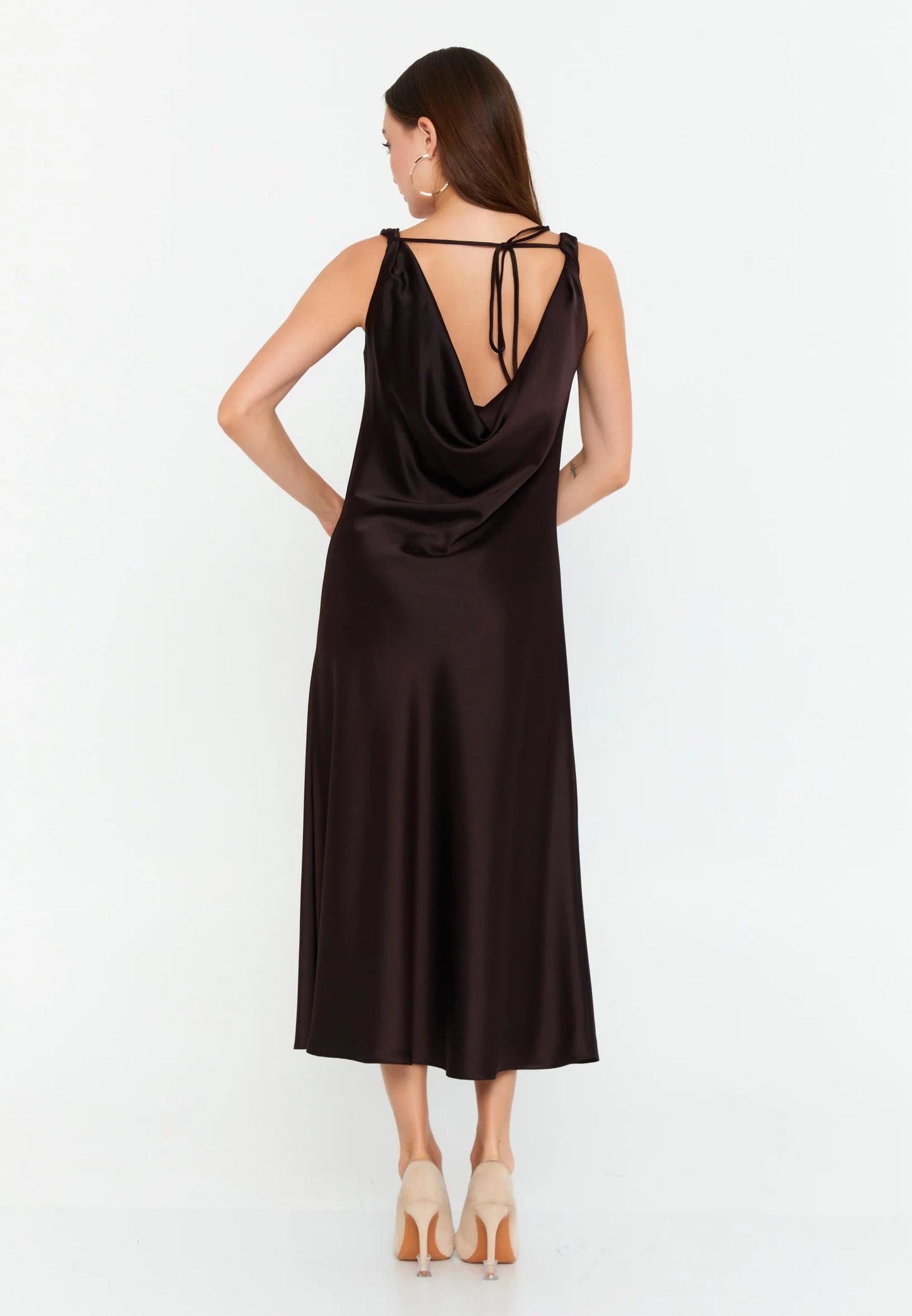 Sleeveless Midi Satin Column Regular Casual Dress Unit Price: €43