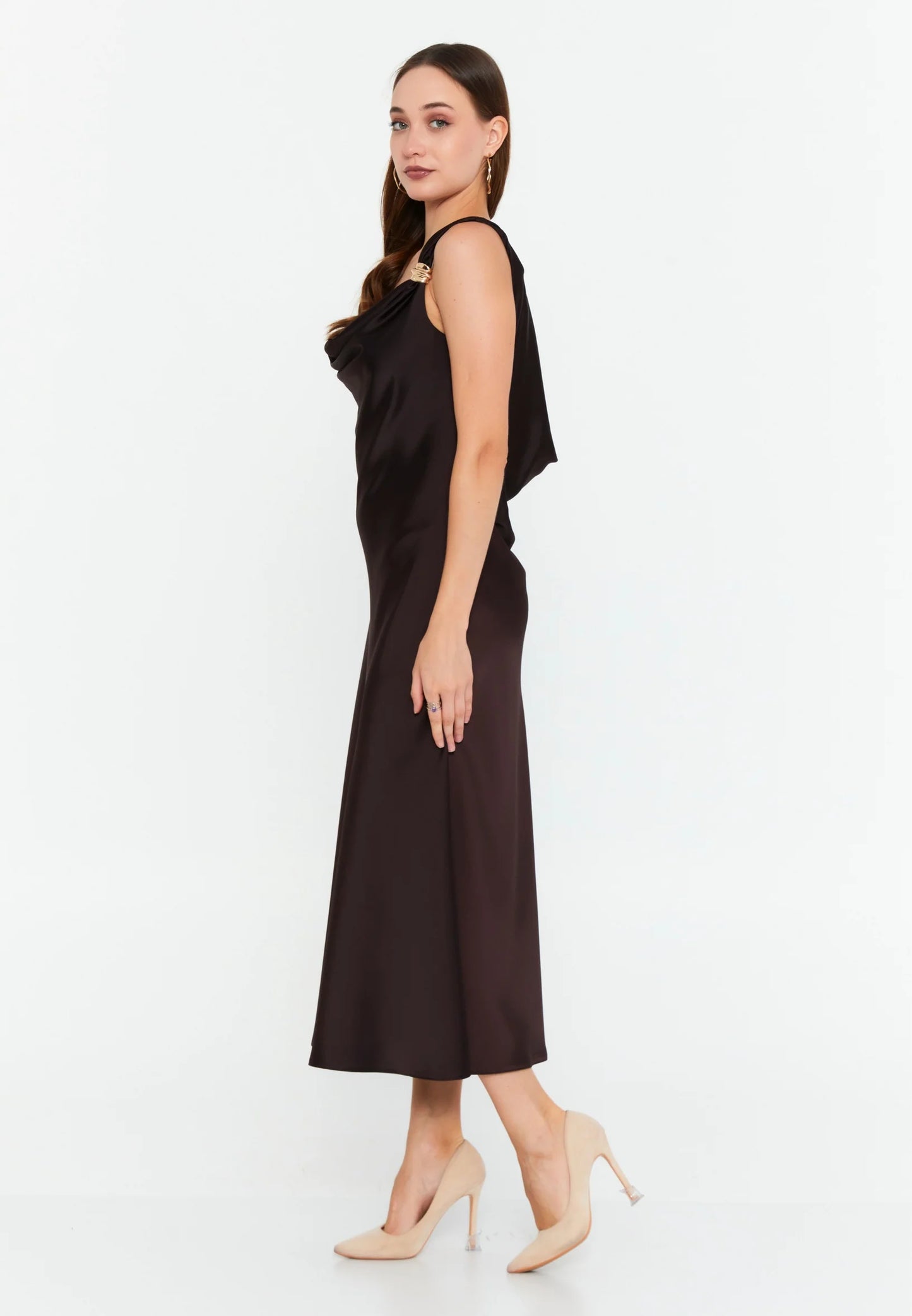Sleeveless Midi Satin Column Regular Casual Dress Unit Price: €43