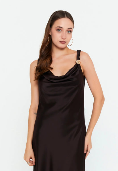 Sleeveless Midi Satin Column Regular Casual Dress Unit Price: €43