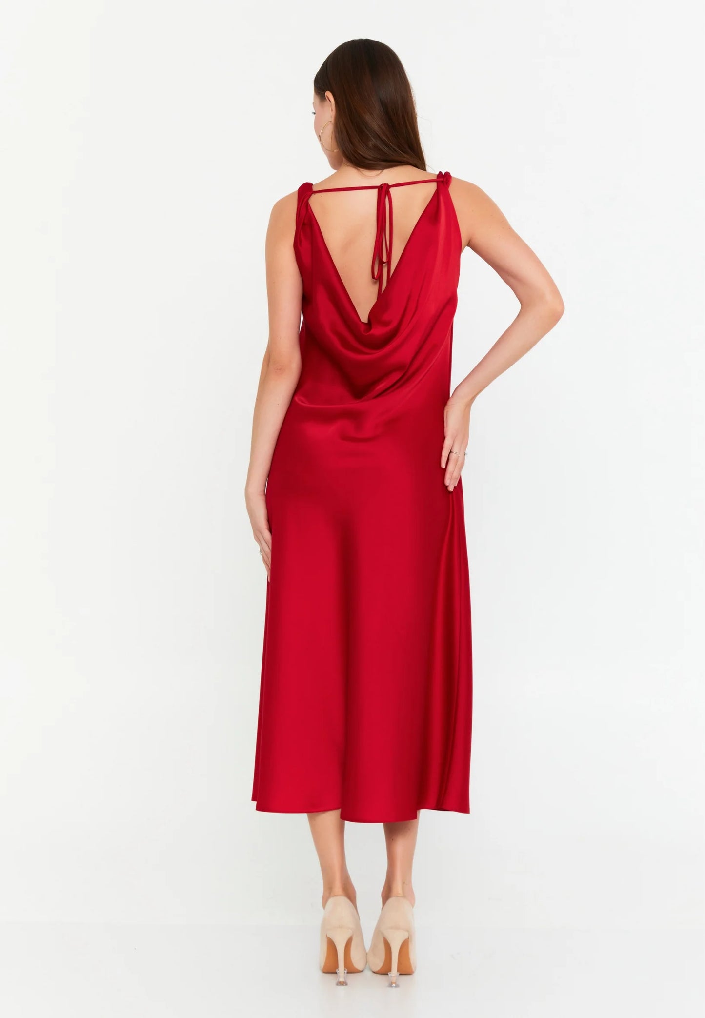 Sleeveless Midi Satin Column Regular Casual Dress Unit Price: €43