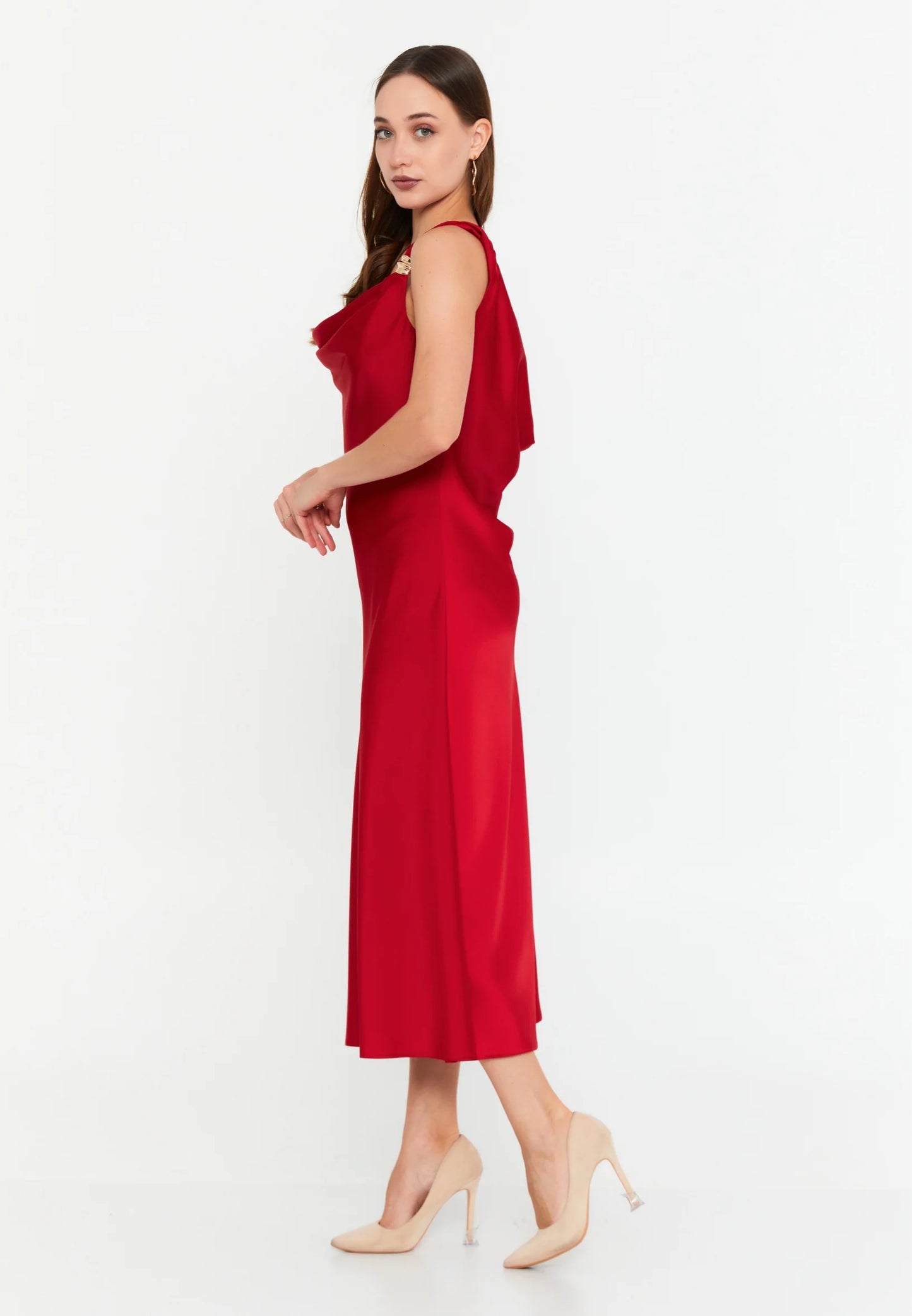 Sleeveless Midi Satin Column Regular Casual Dress Unit Price: €43