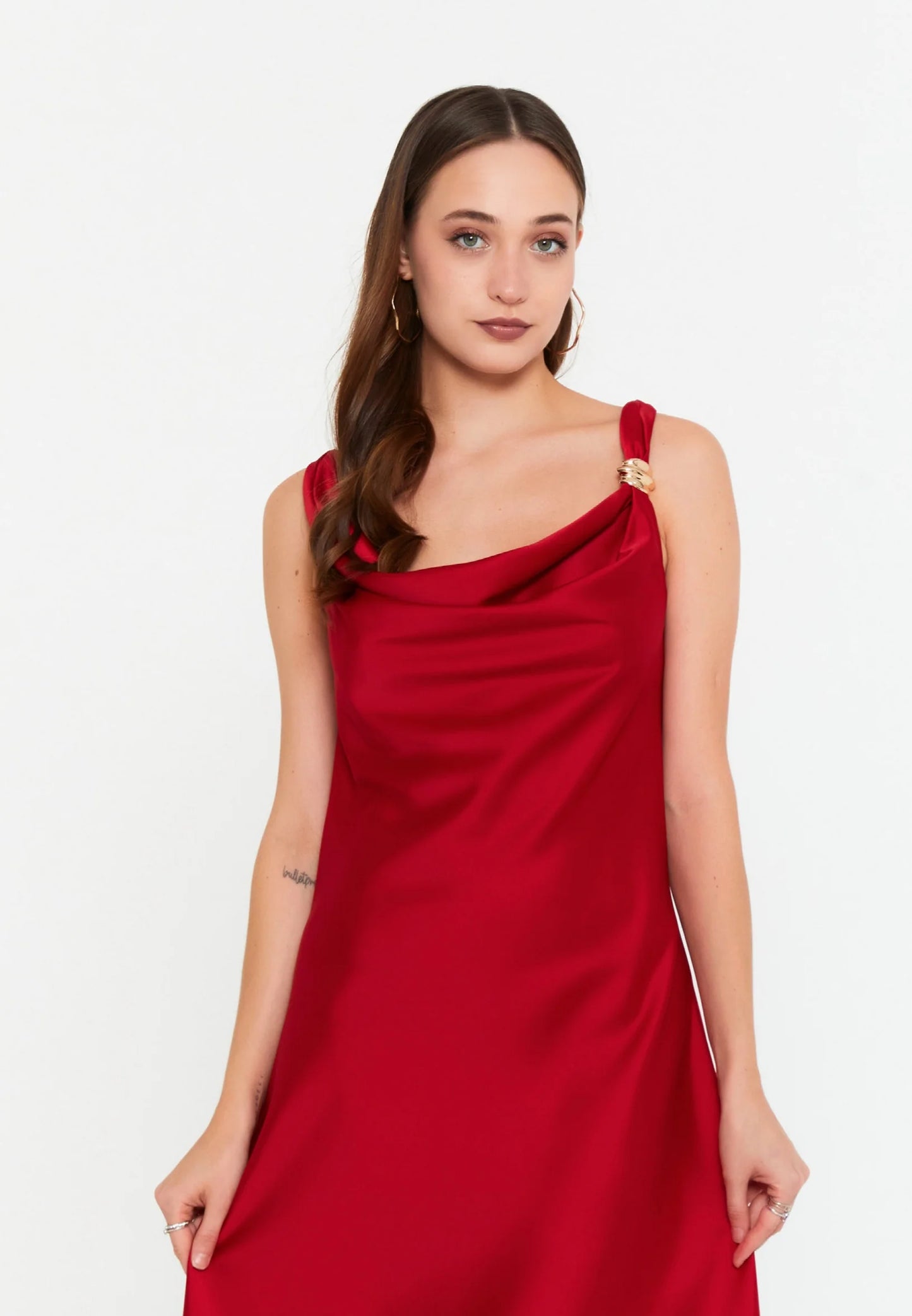 Sleeveless Midi Satin Column Regular Casual Dress Unit Price: €43