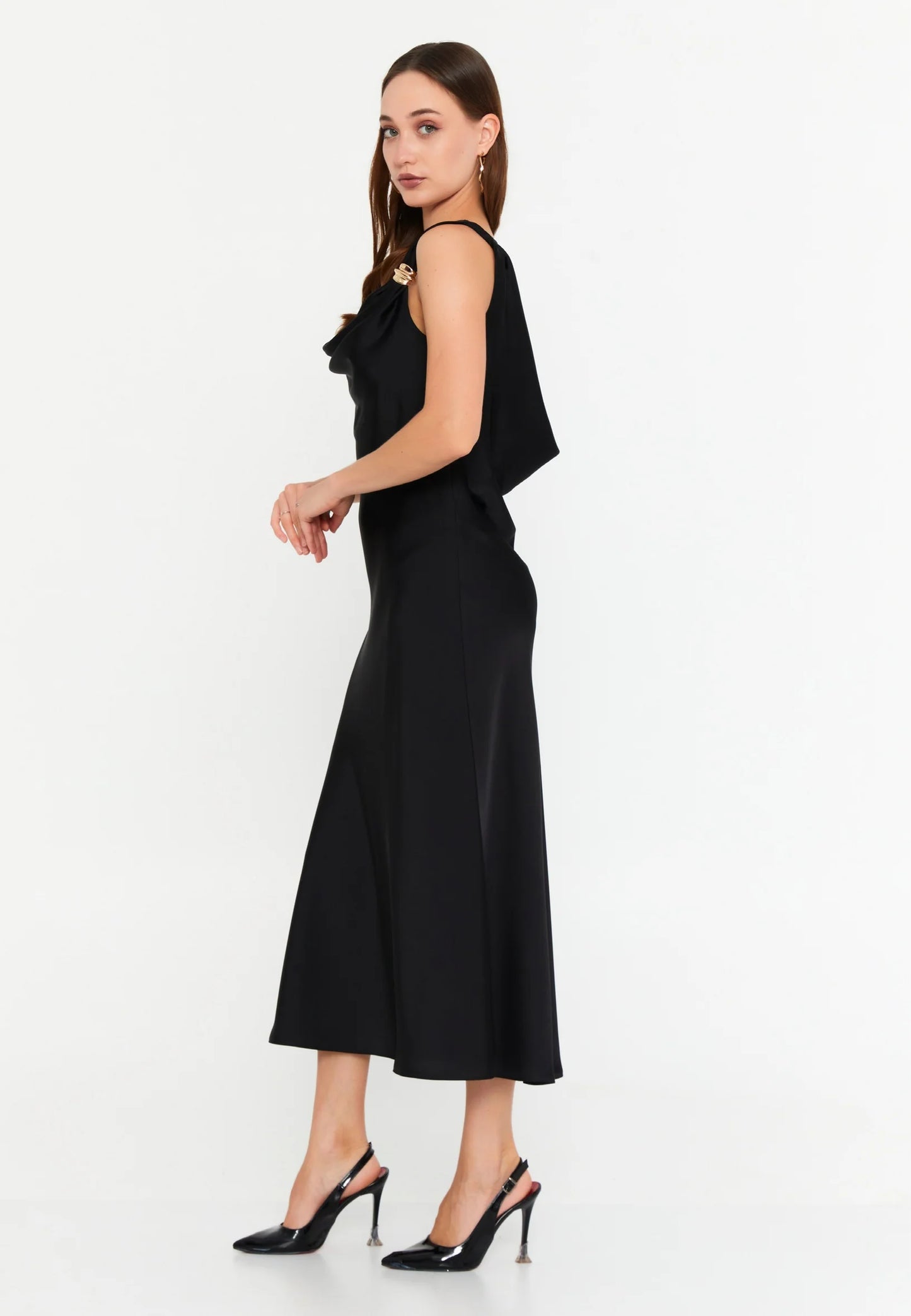 Sleeveless Midi Satin Column Regular Casual Dress Unit Price: €43