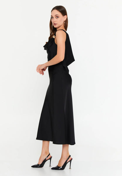 Sleeveless Midi Satin Column Regular Casual Dress Unit Price: €43