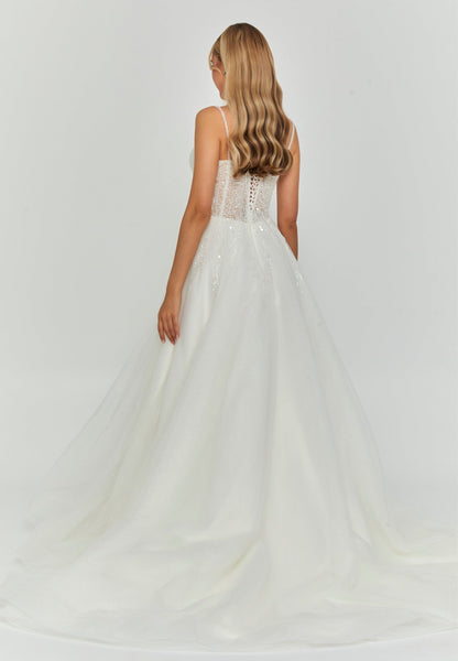 Sleeveless Maxi Tulle Regular Wedding Dress Unit Price: €220