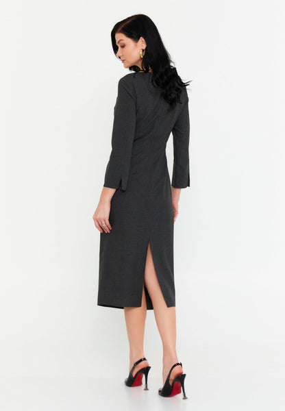 Long Sleeve Midi Polyester Column Regular Evening Dress Unit Price: €35