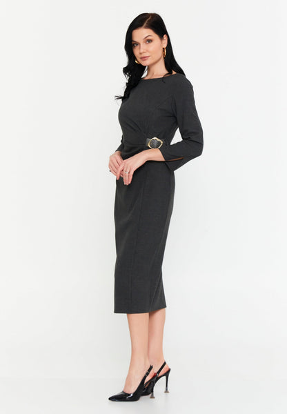 Long Sleeve Midi Polyester Column Regular Evening Dress Unit Price: €35
