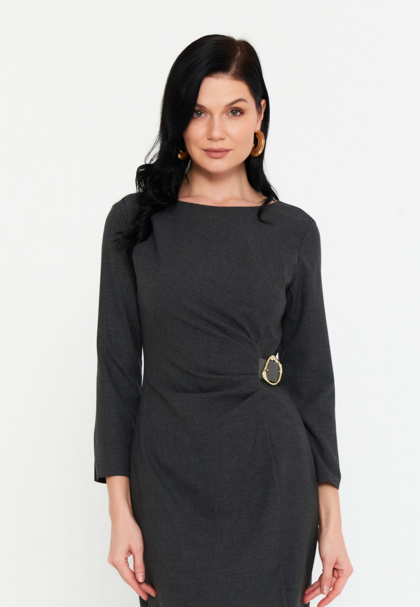 Long Sleeve Midi Polyester Column Regular Evening Dress Unit Price: €35