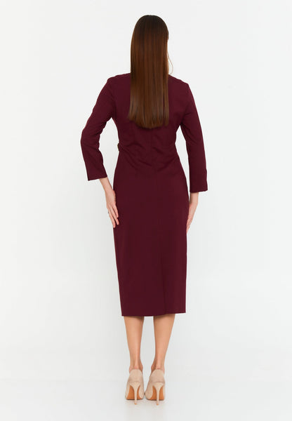 Long Sleeve Midi Polyester Column Regular Evening Dress Unit Price: €35