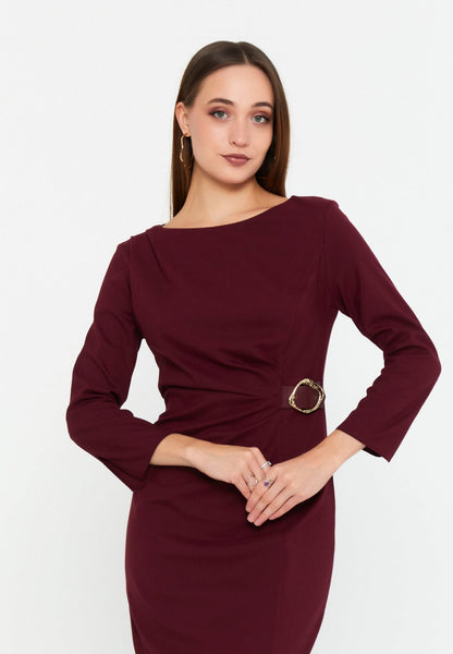 Long Sleeve Midi Polyester Column Regular Evening Dress Unit Price: €35