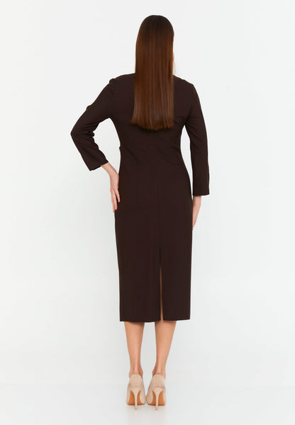 Long Sleeve Midi Polyester Column Regular Evening Dress Unit Price: €35