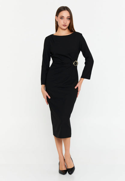 Long Sleeve Midi Polyester Column Regular Evening Dress Unit Price: €35