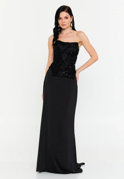 Strapless Satin Lacy Regular Two-Piece Outfit Unit Price: €70