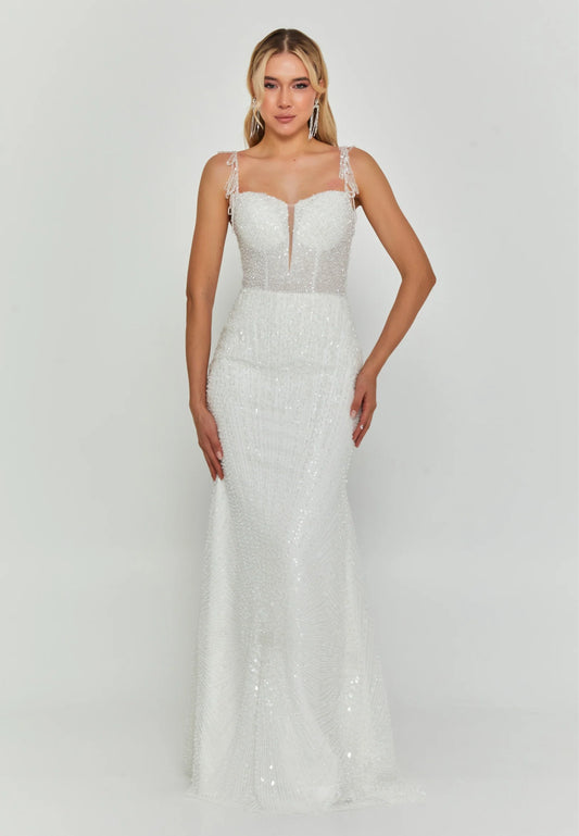Sleeveless Maxi Tulle Regular Wedding Dress Unit Price: €280