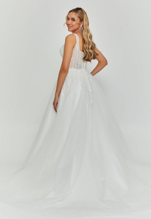 Sleeveless Maxi Tulle Regular Wedding Dress Unit Price: €200