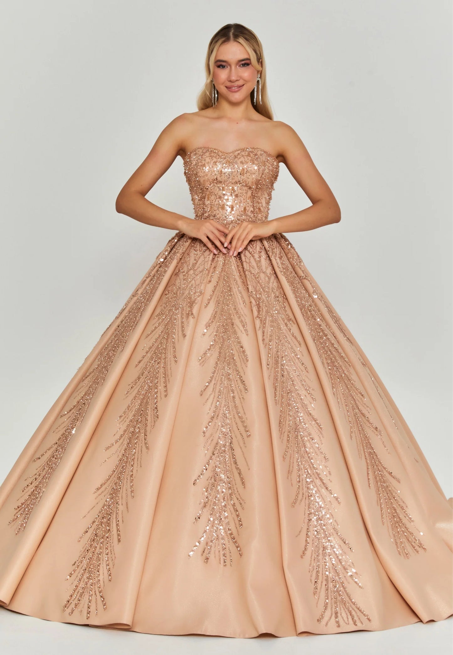 Strapless Maxi Polyester Regular Engagement Dress Unit Price: €510