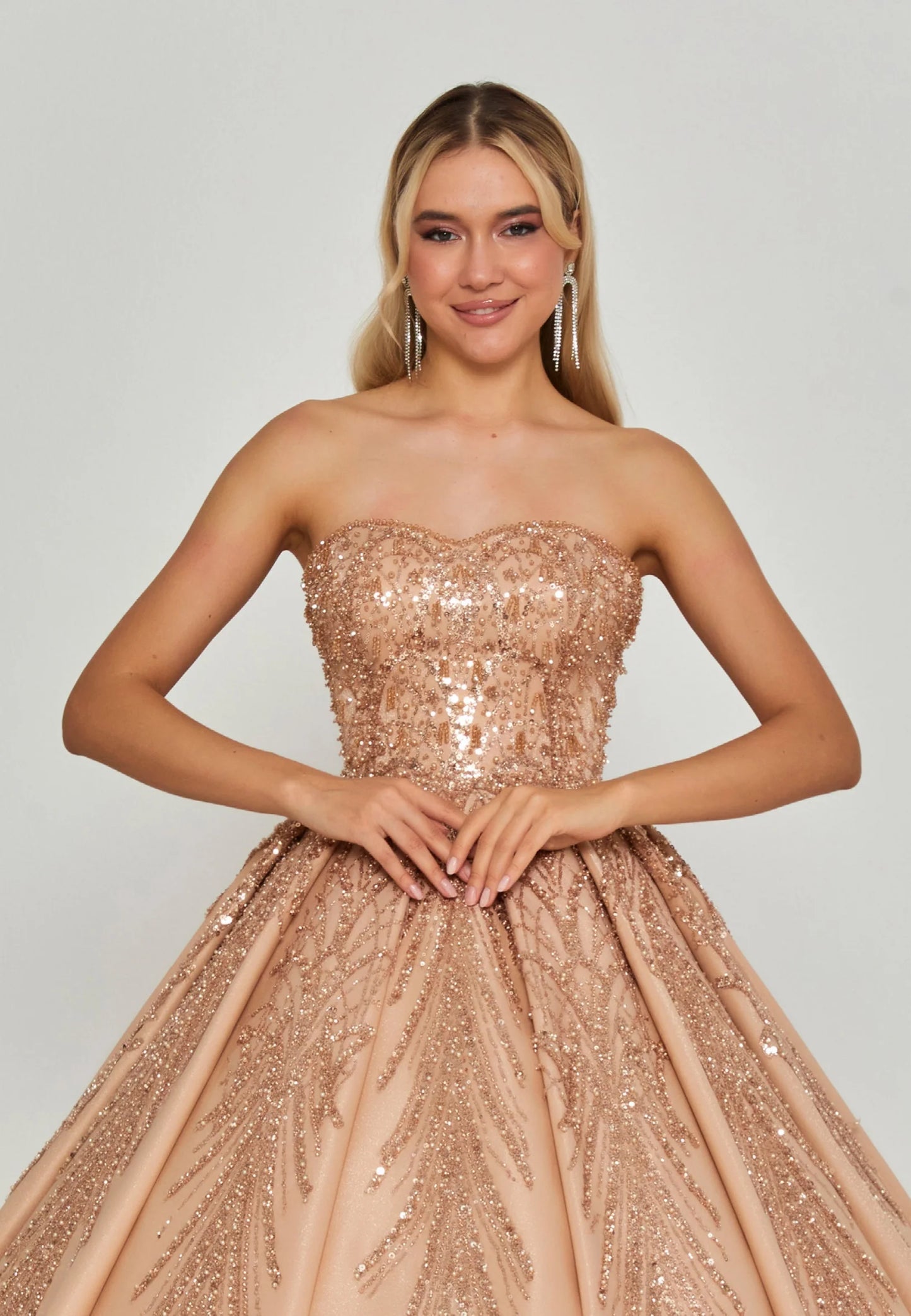 Strapless Maxi Polyester Regular Engagement Dress Unit Price: €510