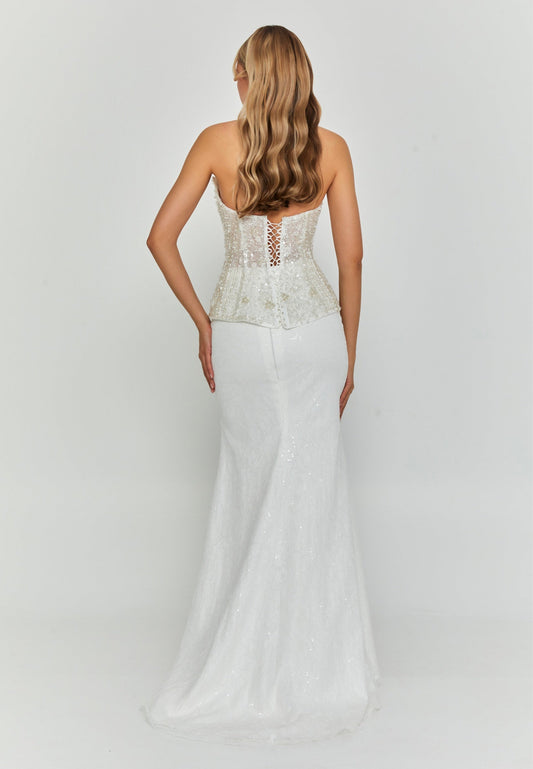 Strapless Maxi Lace Regular Wedding Dress Unit Price: €360