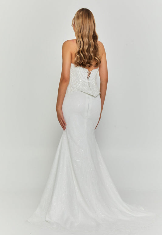 Strapless Maxi Lace Regular Wedding Dress Unit Price: €360