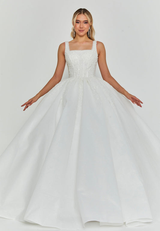 Sleeveless Maxi Tulle Regular Wedding Dress Unit Price: €460