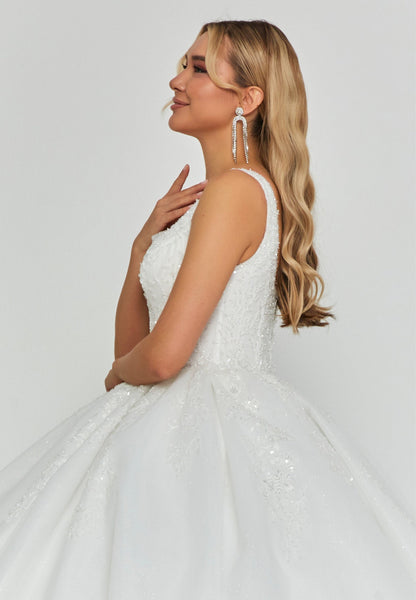 Sleeveless Maxi Tulle Regular Wedding Dress Unit Price: €460