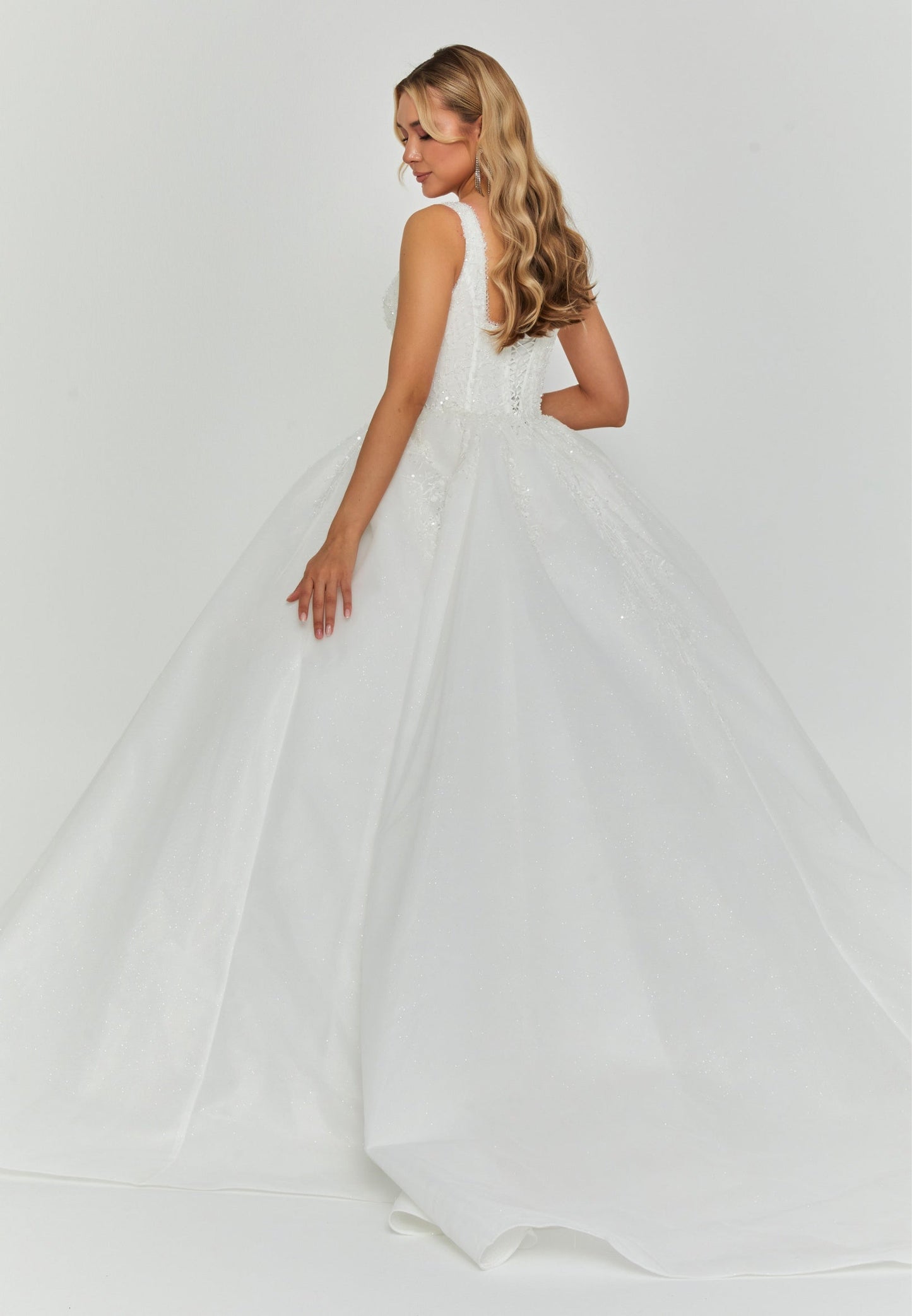Sleeveless Maxi Tulle Regular Wedding Dress Unit Price: €460
