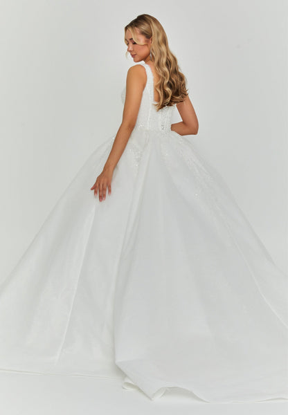 Sleeveless Maxi Tulle Regular Wedding Dress Unit Price: €460