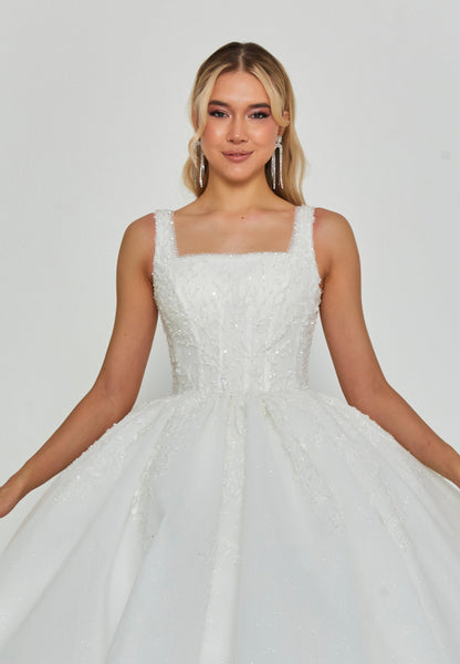 Sleeveless Maxi Tulle Regular Wedding Dress Unit Price: €460