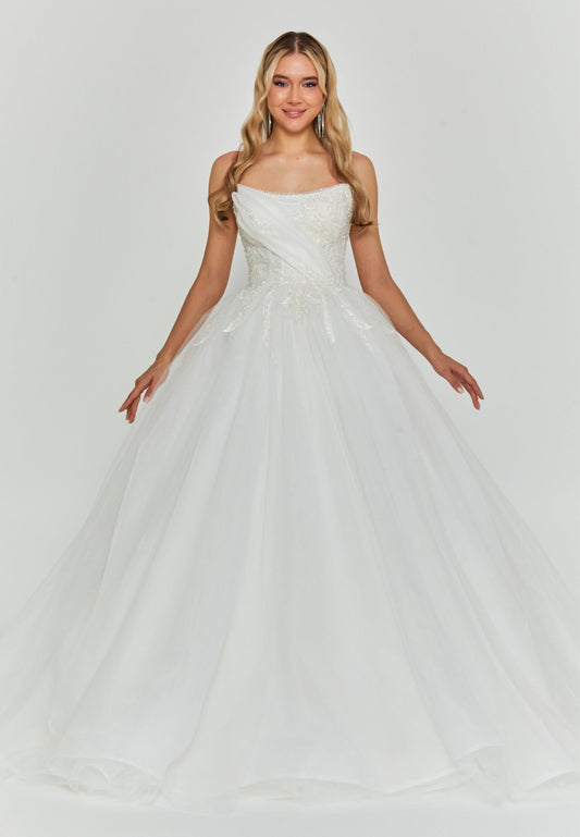 Strapless Maxi Tulle Regular Wedding Dress Unit Price: €280