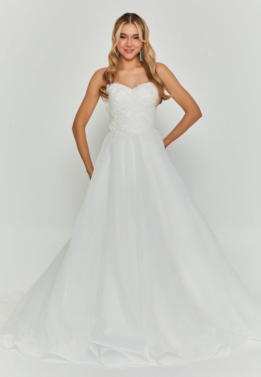 Strapless Maxi Polyester Regular Wedding Dress Unit Price: €275