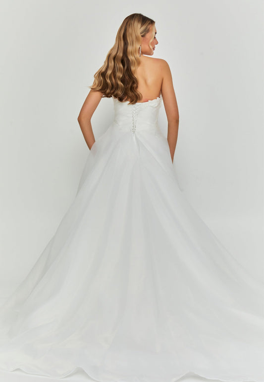 Strapless Maxi Polyester Regular Wedding Dress Unit Price: €275