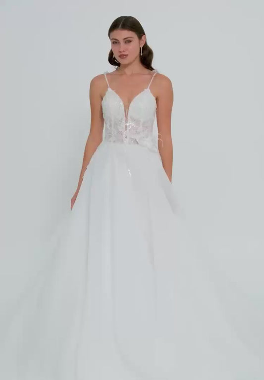 Sleeveless Maxi Polyester Regular Wedding Dress Unit Price: €210