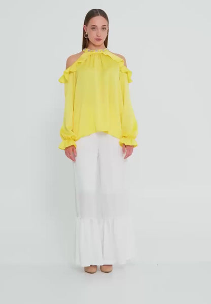 Long Sleeve With Stones Regular Blouse Unit Price: €18