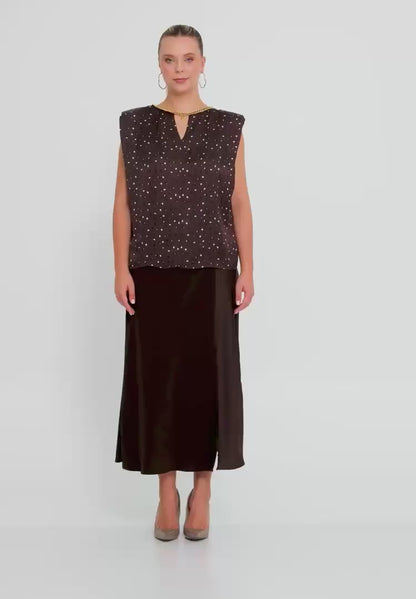 Sleeveless Geometric Plus Size Blouse Unit Price: €23