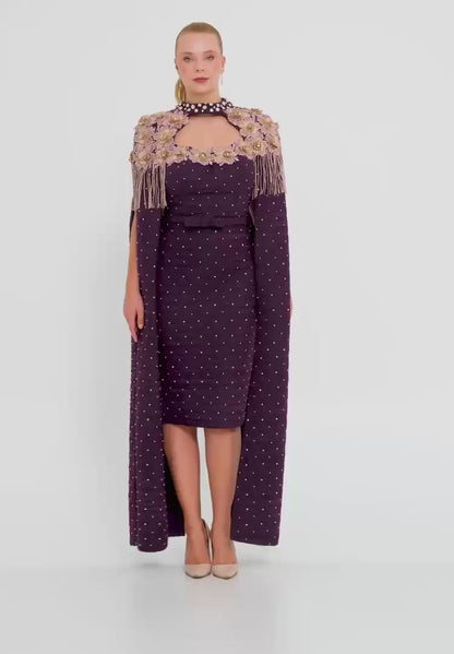 Sleeveless Midi Chiffon Column Plus Size Prom Dress Unit Price: €40